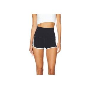 Free People FP Movement XS Shorts Island Time Ultra High Rise Black Stretch NEW
